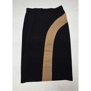 Shein Black With Tan Stripe Skirt Size Large
